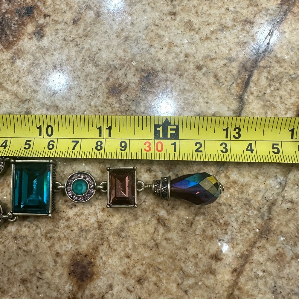 Heidi Daus purple and multicolored crystal drop necklace - Picture 10 of 13